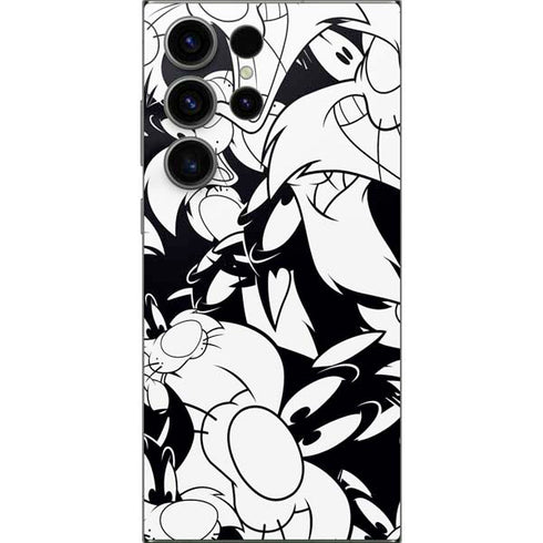 Looney Tunes Sylvester Super Sized Pattern Galaxy S25 Ultra Skin